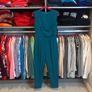 Maggy London dark teal sleeveless jumpsuit size 2 NWT